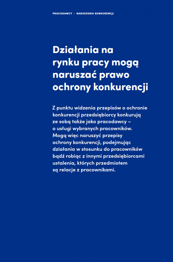 Działania na rynku pracy mogą naruszać prawo ochrony konkurencji