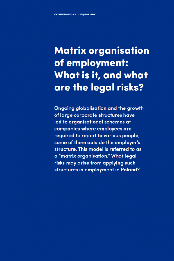 Matrix organisation of employment: What is it, and what are the legal risks?