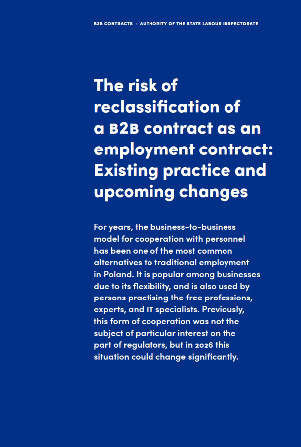 The risk of reclassification of a B2B contract as an employment contract: Existing practice and upcoming changes