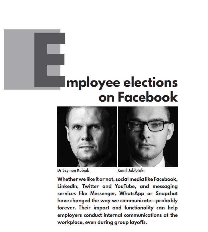 Employee elections on Facebook