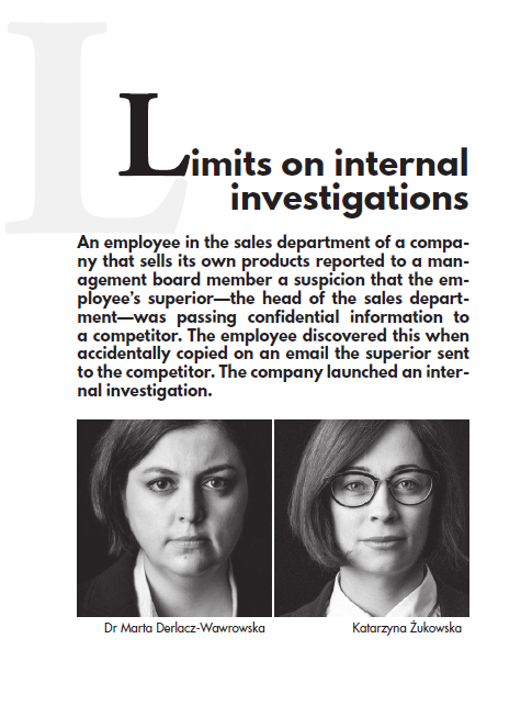 Limits on internal investigations